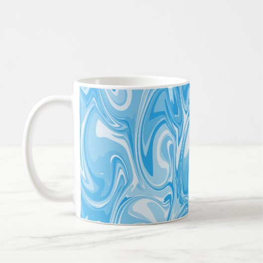 Mug Texture en marbre - Tons Bleus (Gauche)