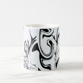 Mug Texture en marbre - Tons noir et blanc (Centre)