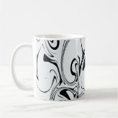 Mug Texture en marbre - Tons noir et blanc (Gauche)