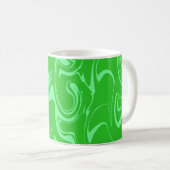 Mug Texture en marbre - Tons vert foncé et brillant (Devant droit)