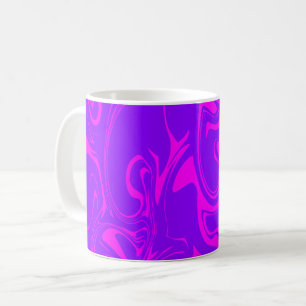 Mug Texture en marbre - Tonton pourpre foncé et brilla