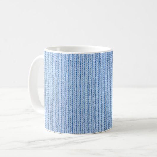 Mug Texture en tissu rayé, véritable tissu. (Devant gauche)
