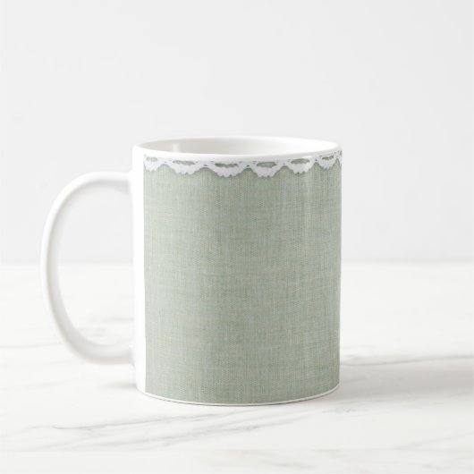 Mug Texture et dentelle textiles (Gauche)