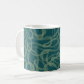 Mug Texture étouffée complexe, abstraite turquoise (Devant gauche)