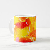 Mug texture huile peinture fruit peinture couleur flor (Devant gauche)