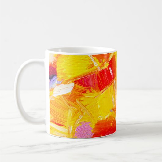 Mug texture huile peinture fruit peinture couleur flor (Gauche)