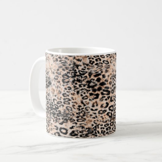Mug Texture léopard, motif poster de animal léopard (Devant gauche)