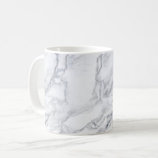 Mug Texture Marbre blanc (Devant gauche)