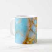 Mug Texture marbré, intérieur onyx coloré. (Devant gauche)