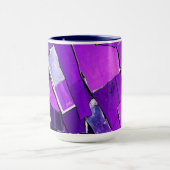Mug Texture Métallique Glam Glitch Noir de Prune (Centre)