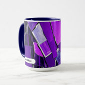 Mug Texture Métallique Glam Glitch Noir de Prune (Devant gauche)