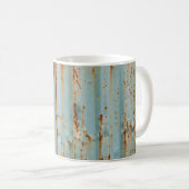 Mug Texture métallique peinte en bleu rouillé (Devant droit)