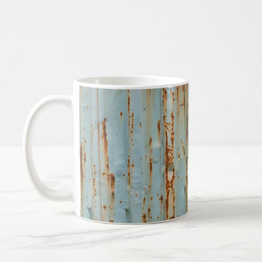 Mug Texture métallique peinte en bleu rouillé (Gauche)