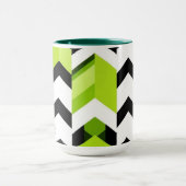 Mug Texture moderne vibrante Wasabi Chevron (Centre)