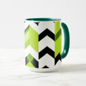 Mug Texture moderne vibrante Wasabi Chevron (Devant droit)