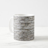 Mug texture motif de mur de briques blanches (Devant gauche)