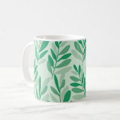 Mug texture motif feuille arrière - plan (Devant gauche)