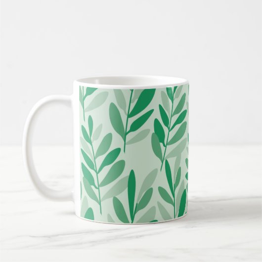 Mug texture motif feuille arrière - plan (Gauche)