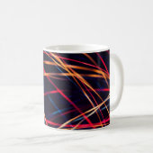 Mug Texture néon avec longue exposition.abstrait, une (Devant droit)