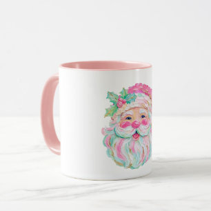 Mug Texture Peinture Regard Préparé Visage de Père Noë