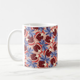 Mug texture répétée vintage avec grenade stylisée