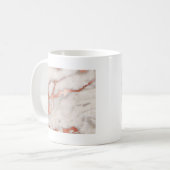 Mug Texture rose en marbre d'or (Devant gauche)