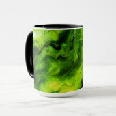 Mug Texture semblable au marbre en vert brillant (Devant gauche)