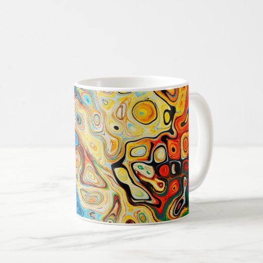 Mug Texture structure abstraite colorée (Devant droit)