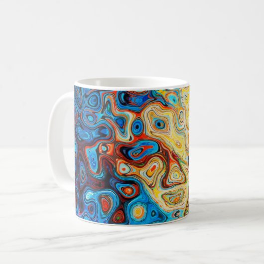 Mug Texture structure abstraite colorée (Devant gauche)
