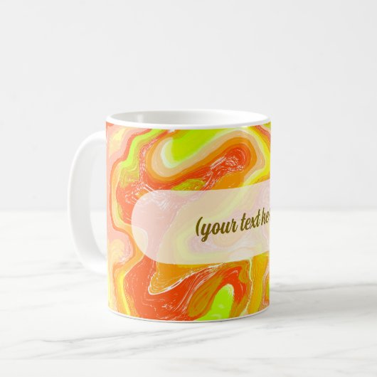 Mug Texture topographique abstraite en marbre de lave (Devant gauche)