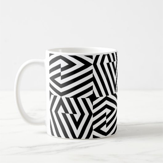 Mug Texture transparente avec bande oblique noire (Gauche)