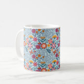 Mug Texture transparente avec fleurs et papillons. Fin (Devant gauche)