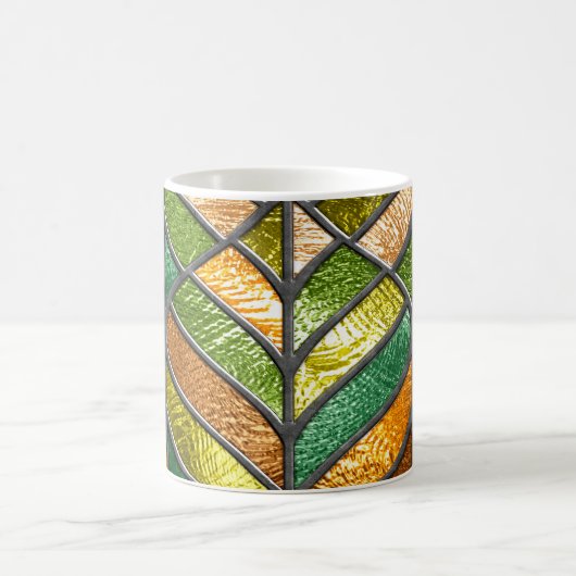 Mug texture transparente en verre tendu avec motif feu (Centre)