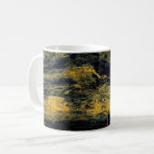 Mug Texture unique en marbre noir avec effectable doré (Devant gauche)