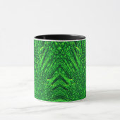 Mug Texture verte de fractale (Centre)