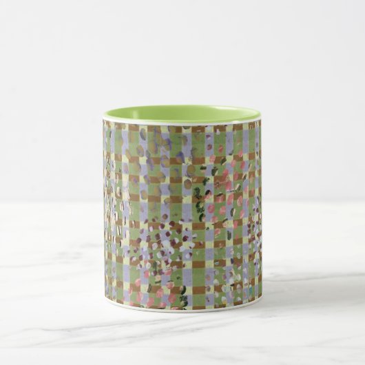 Mug Textured Pointillism Grid Pattern Artwork (Centre)
