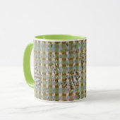 Mug Textured Pointillism Grid Pattern Artwork (Devant gauche)
