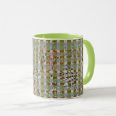 Mug Textured Pointillism Grid Pattern Artwork (Devant droit)