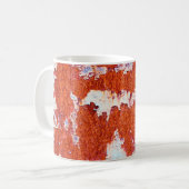 Mug Texturegrunge en métal rouillé, texturé, abstrait, (Devant gauche)