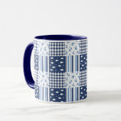 Mug Textures Bleus (Devant gauche)