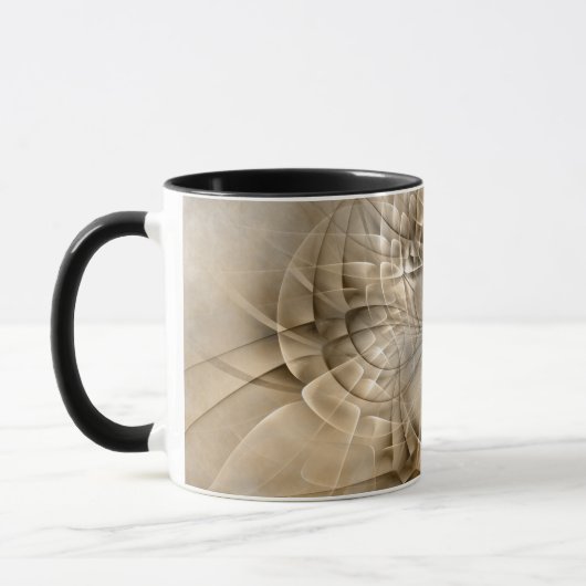 Mug Textures d'art fractal moderne abstrait tons de te (Gauche)