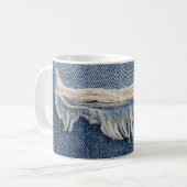 Mug Textures déchiré jeans arrière - plan. (Devant gauche)