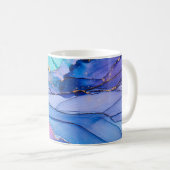 Mug Textures fluides, art abstrait de luxe. (Devant droit)