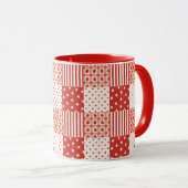Mug Textures Rouges (Devant droit)