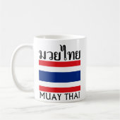 Mug Thaïlandais de Muay + Drapeau de la Thaïlande (Gauche)