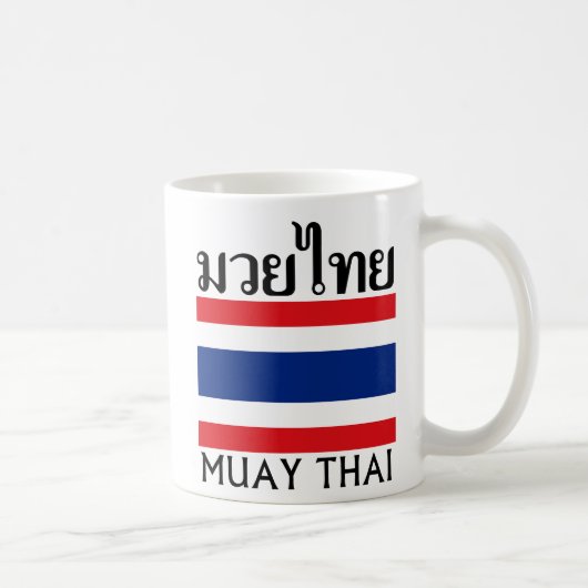 Mug Thaïlandais de Muay + Drapeau de la Thaïlande (Droite)