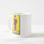 Mug ⚠ thaïlandais de signe de ⚠ de toilette de (Devant gauche)