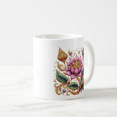 Mug Thailandais Motif Flower Classic Céramique (Devant droit)