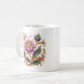 Mug Thailandais Motif Flower Classic Céramique (Devant gauche)