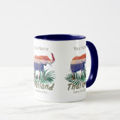 Mug Thaïlande Elephant Drapeau Jungle Feuille Souvenir (Devant droit)